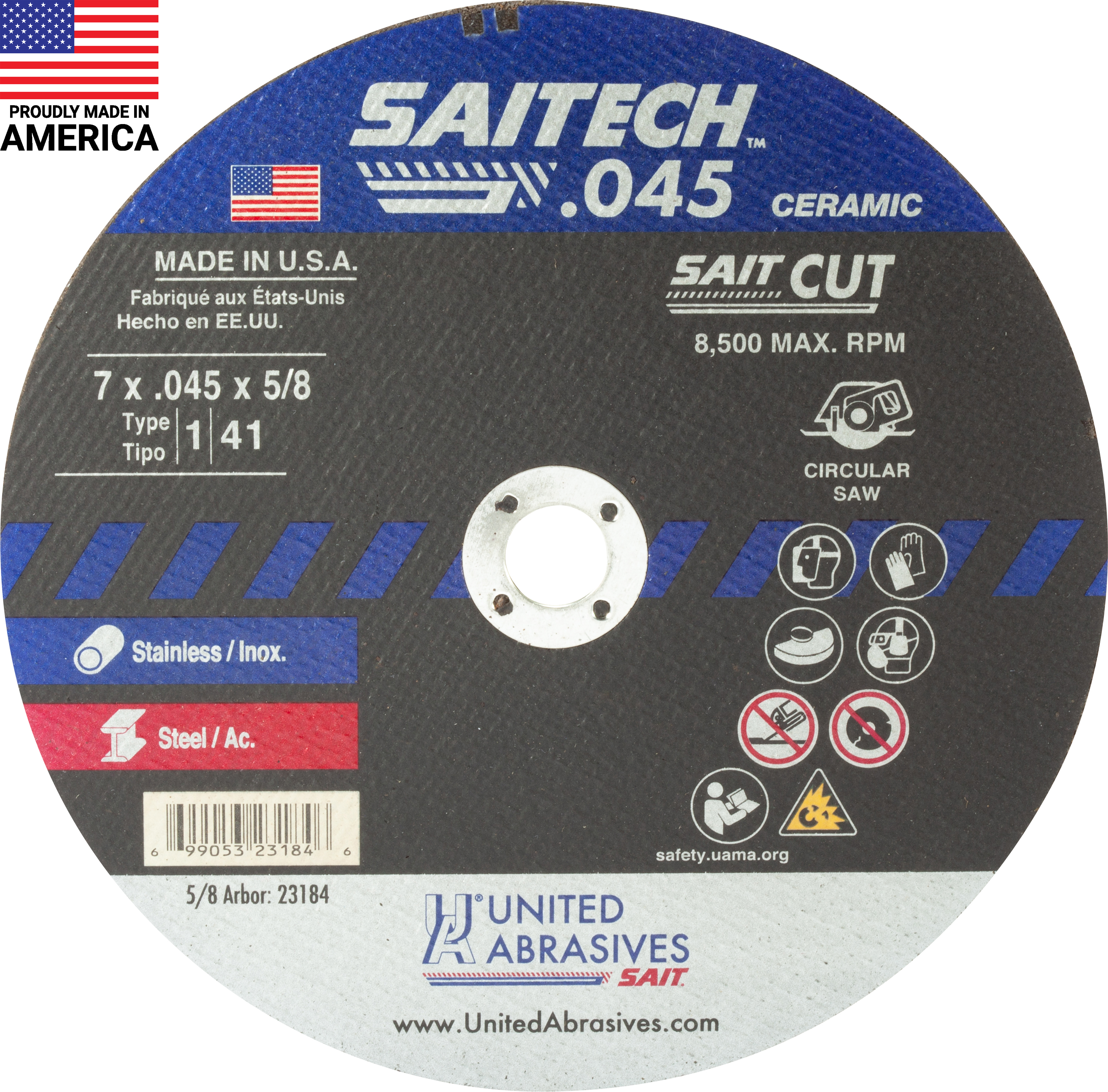 TM 7 X .045 X 5/8 SAITECH - Cutting Wheels